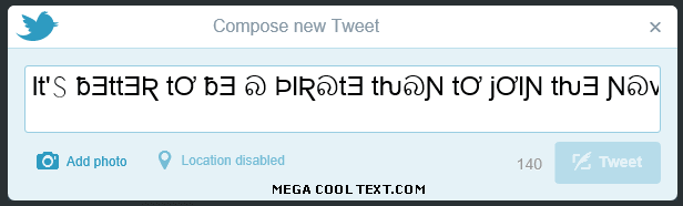 big bold text generator on Twitter