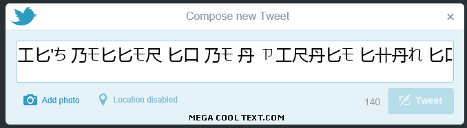 big text generator on Twitter