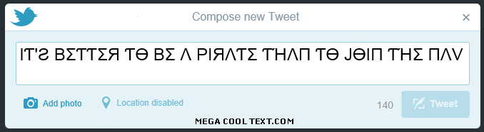 cool cursive fonts generator on Twitter