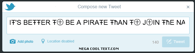 fancy font text generator on Twitter