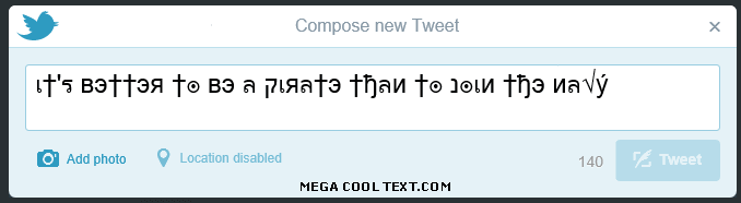fun font generator on Twitter