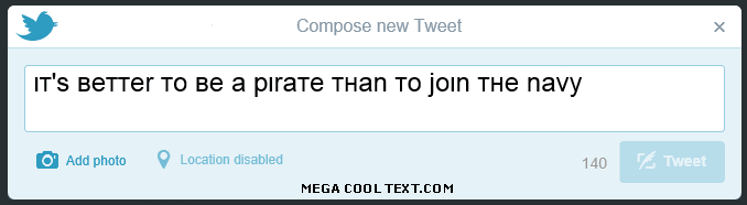 text font generator on Twitter